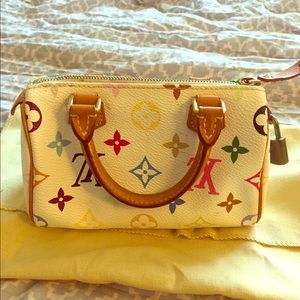 Authentic Louis vuitton multicolor mini speedy bag